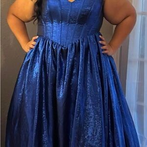 Elegant Sapphire Evening Gown